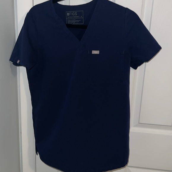 Bundle of 3 Figs size small navy blue scrub tops - Picture 5 of 8